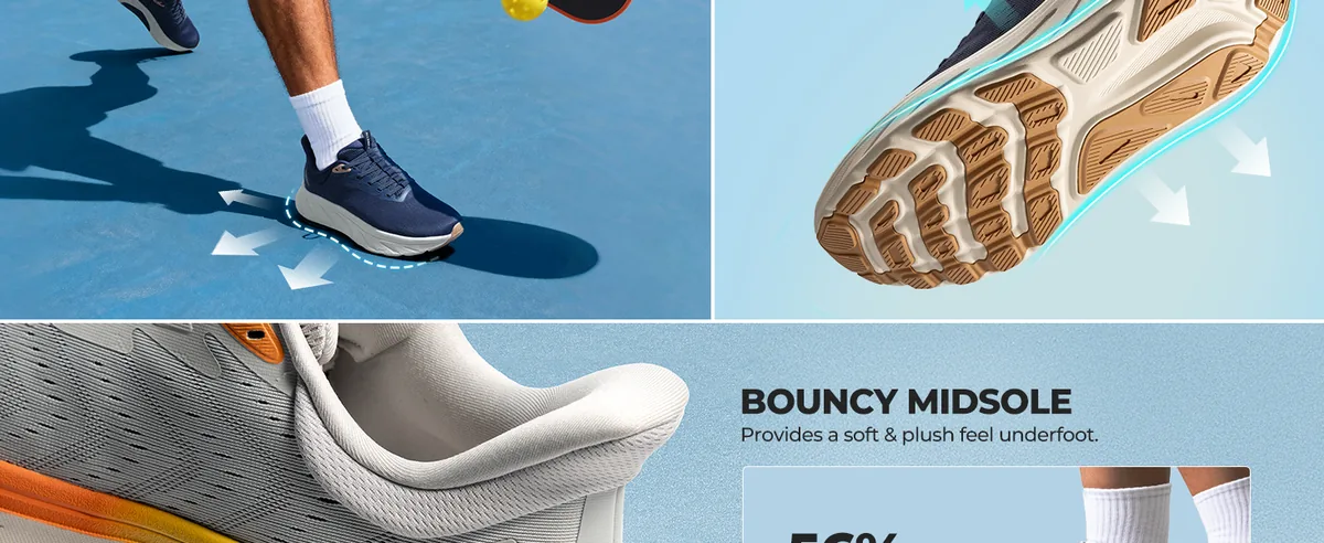 Men's Slip On Stability Walking Running Shoes