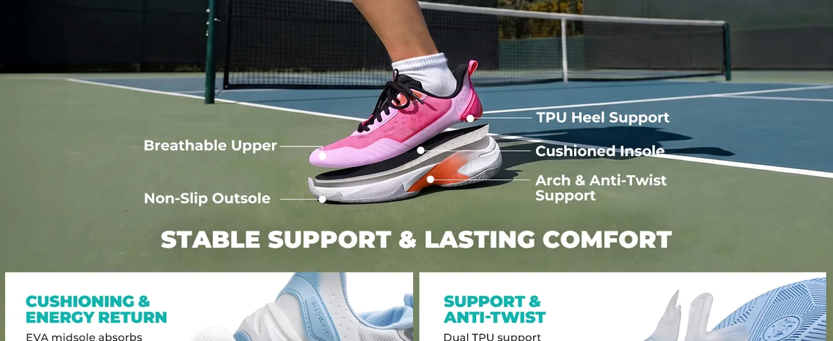 ALLSWIFIT Women's Tennis & Pickleball Fashion Sneakers