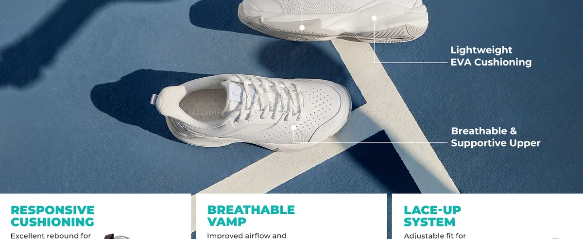 ALLSWIFIT Women's Tennis Pickleball Sports Fashion Sneakers